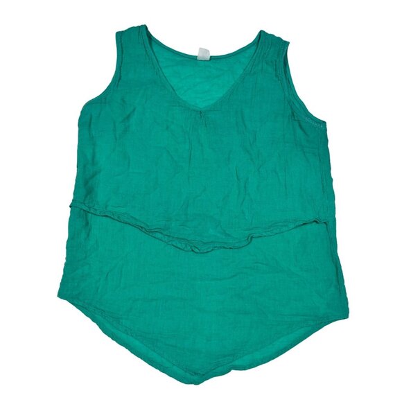 Made in Greece sleeveless handkerchief style‎ lightweight sleeveless top size S - Picture 1 of 4